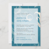 PixDezines装飾用葉の+渦巻き 招待状 (裏面)