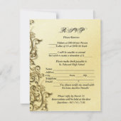 PixDezines装飾用金ゴールドが渦巻く 案内状 (正面)