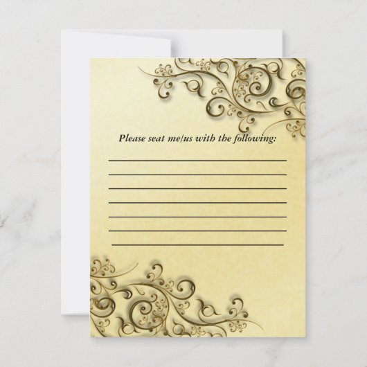 PixDezines装飾用金ゴールドが渦巻く 案内状 (裏面)