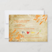 PixDezines装飾葉+旋回 出欠カード (裏面)