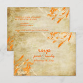 PixDezines装飾葉+旋回 出欠カード (正面/裏面)