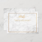 PixDezines詳細カード/大理石+フェイク金ゴールド エンクロージャーカード (正面/裏面)