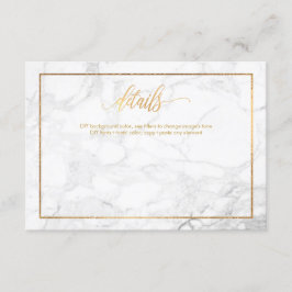 PixDezines詳細カード/大理石+フェイク金ゴールド エンクロージャーカード