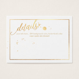 PixDezines詳細カード/大理石/白+金ゴールド