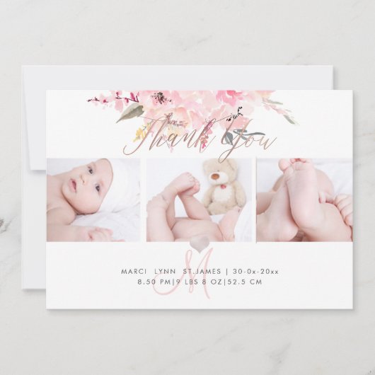 PixDezines誕生のお知らせ+シャワーありがとう 招待状 (正面)