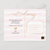 PixDezines誕生のお知らせ/ストライプ 案内ポストカード (裏面)