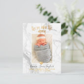 PixDezines誕生のお知らせ/月越し 案内ポストカード (スタンド正面)