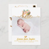 PixDezines誕生発表/フローラ水彩 案内ポストカード (正面/裏面)