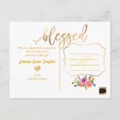 PixDezines誕生発表/フローラ水彩 案内ポストカード (裏面)