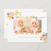 PixDezines誕生発表/フローラ水彩 案内ポストカード (正面/裏面)