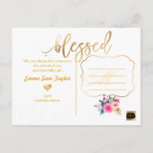 PixDezines誕生発表/フローラ水彩 案内ポストカード (裏面)