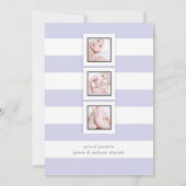 PixDezines誕生発表/DIYcolorのストライプ 案内状 (裏面)