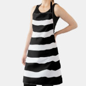 PixDezines調整可能な白黒のストライプ エプロン (インサイチュ)