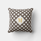 PixDezines調整可能水玉模様/ディ文字+カラー クッション (裏面)