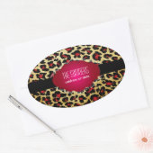 PixDezines赤いチーズ+パーチフェイクメント 楕円形シール (封筒)