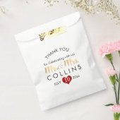 PixDezines赤いハート結婚式の引き出物バッグ フェイバーバッグ (封をした状態)