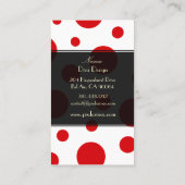 PixDezines赤い水玉模様 名刺 (裏面)