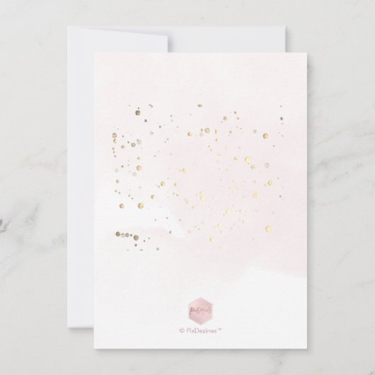 PixDezines赤面の水の色がブライドメイドになる 招待状 (裏面)