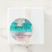 PixDezines赤面コーラルセージカラーブロックサンキュー フェイバータグ (インサイチュ)