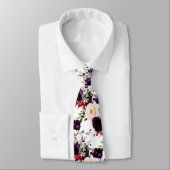 PixDezines赤面ナスH2花DIYバックグランド ネクタイ (タイ)