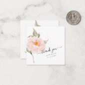 PixDezines赤面ピンクウォーターカラーガーデンバラ ノートカード (正面/裏面インサイチュ)