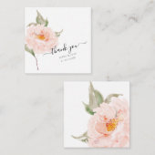 PixDezines赤面ピンクウォーターカラーガーデンバラ ノートカード (正面/裏面)