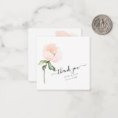 PixDezines赤面ピンクウォーターカラーペタル独身のバラ ノートカード (正面/裏面インサイチュ)