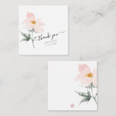 PixDezines赤面ピンクウォーターカラーペタル独身のバラ ノートカード (正面/裏面)