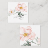 PixDezines赤面ピンクウォーターカラーペタル独身のバラ ノートカード (正面/裏面)