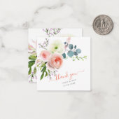 PixDezines赤面ピンクウォーター色Peoniesノートカード ノートカード (正面/裏面インサイチュ)