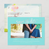 PixDezines赤面フェイクプラチモダンナブラシスクリプト 案内ポストカード (正面/裏面)