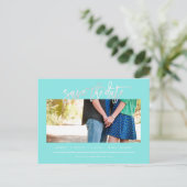 PixDezines赤面フェイクプラチモダンナブラシスクリプト 案内ポストカード (スタンド正面)