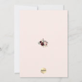 PixDezines赤面フラワーズウォータカラー《キリスト教》洗礼式や命名式 招待状 (裏面)