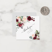 PixDezines赤面ブルゴーニュ水彩の花 ノートカード (正面/裏面インサイチュ)