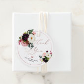 PixDezines赤面ブルゴーニュ水彩の花 フェイバータグ (インサイチュ)