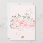 PixDezines赤面水カラーバラバプテスマ 招待状 (裏面)