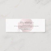 PixDezines赤面+フェイクバラ金ゴールドブランチ日付カード スキニー名刺 (裏面)