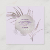 PixDezines赤面+モーブピンクパーム スクエア名刺 (裏面)