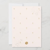 PixDezines赤面Pink Watercolor Flowers Baptism 招待状 (裏面)