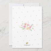 PixDezines赤面Sweetpeasウォーターカラーバルミツワー 招待状 (裏面)