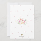 PixDezines赤面Sweetpeasウォーターカラーバルミツワー 招待状 (裏面)