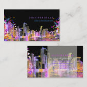 PixDezines都市の湖グランジの色走♥ 名刺 (正面/裏面)