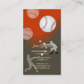 PixDezines野球コーチ/ディの背景色！ 名刺 (裏面)