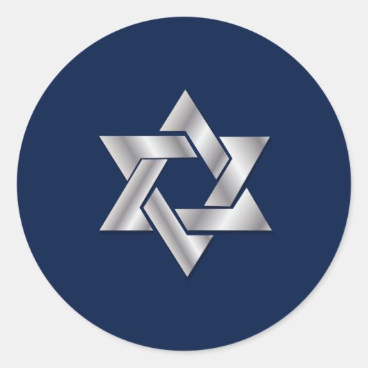 PixDezines金ゴールドスター(デイビッド/DIYバックグラウンド) ラウンドシール (正面)