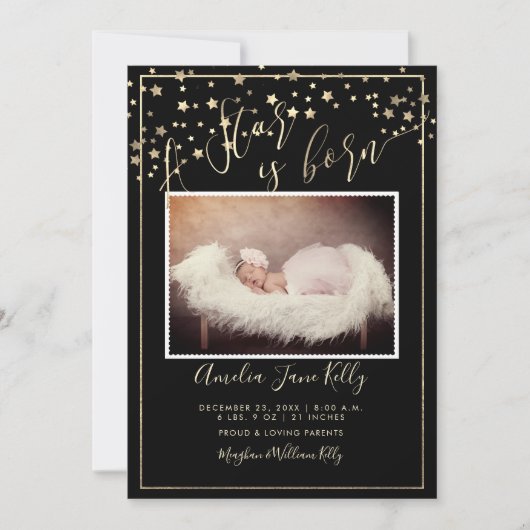 PixDezines金ゴールドスフェイクター、スター生まれ: 招待状 (正面)