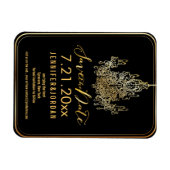 PixDezines金ゴールドチャンデ救リア/日付/DIYフォント マグネット (横)