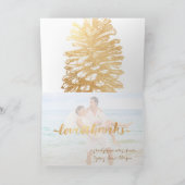 PixDezines金ゴールドピネコフェイクーンサンキューカード サンキューカード (内部)