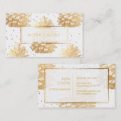 PixDezines金ゴールドピネコーン 名刺 (正面/裏面)