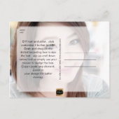 PixDezines金ゴールドフェイクおもしろいフォント/大学院写真 案内ポストカード (裏面)