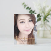 PixDezines金ゴールドフェイクおもしろいフォント/大学院写真 案内ポストカード (スタンド正面)